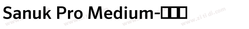 Sanuk Pro Medium字体转换